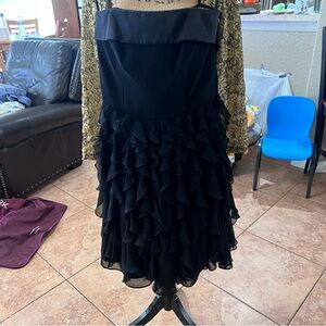 Elegant Black Ruffle Dress